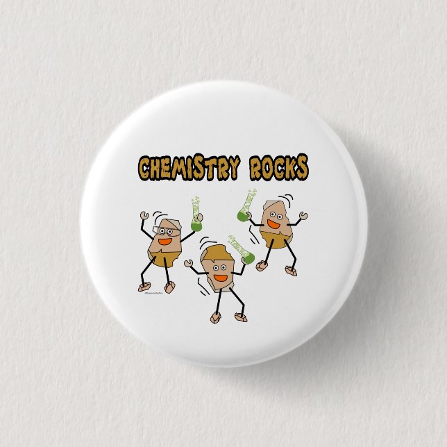 Chemistry Rocks 1 Inch Round Button (Front)