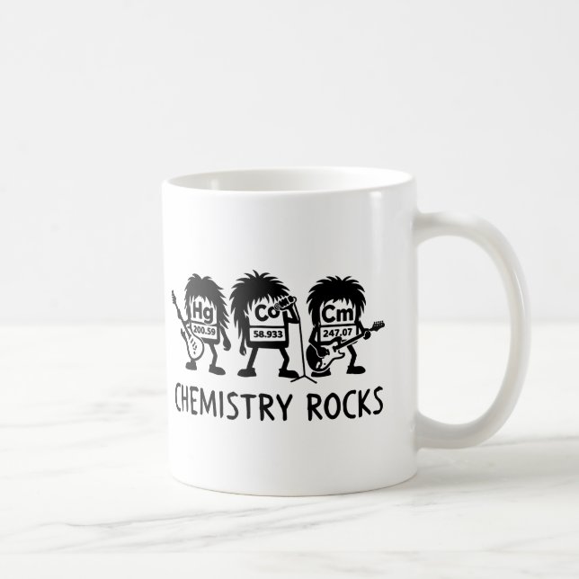 Chemistry Rocks Science Rock Band Coffee Mug (Right)