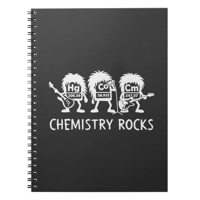 Chemistry Rocks Science Rock Band Notebook (Front)