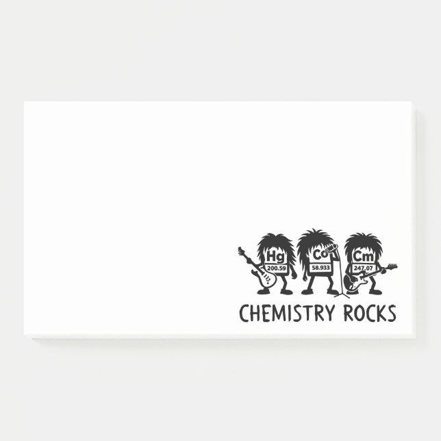 Chemistry Rocks Science Rock Band Post-it Notes (Front)