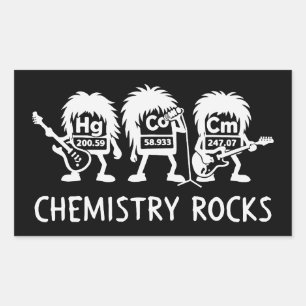 Chemistry Rocks Science Rock Band Sticker