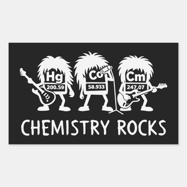 Chemistry Rocks Science Rock Band Sticker (Front)