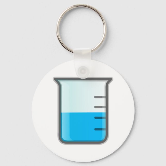 Chemistry Science Beaker Keychain (Front)