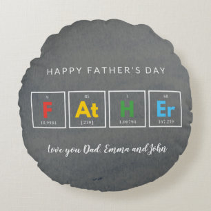 Chemistry,Science,Funny,Dad,Grey,Father's day Roun Round Pillow