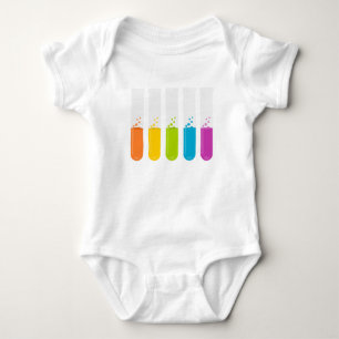 Chemistry Science Test Tubes Baby Bodysuit