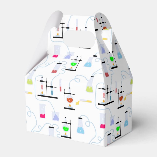 Chemistry Science Test Tubes Lab School Subject  Favor Box (Front Side)