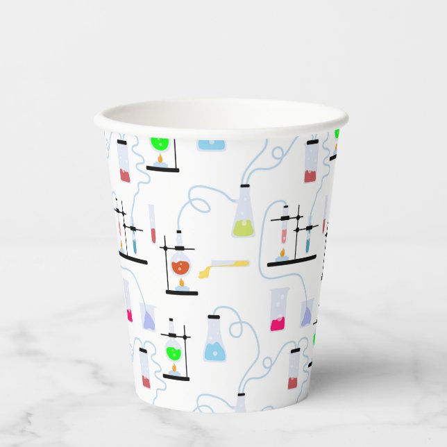 Chemistry Science Test Tubes Lab School Subject  Paper Cups (Front)