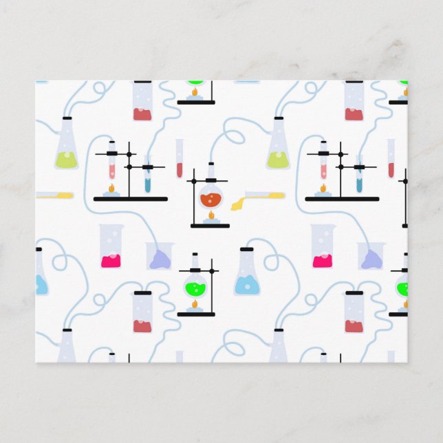 Chemistry Science Test Tubes Lab School Subject  Postcard (Front)