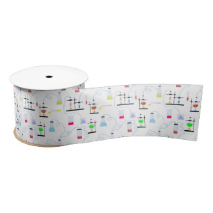Chemistry Science Test Tubes Lab School Subject  Satin Ribbon