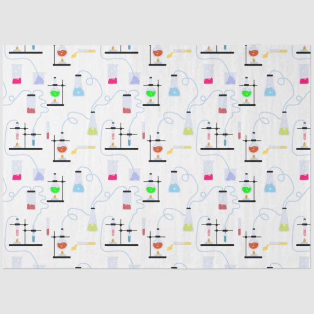 Chemistry Science Test Tubes Lab School Subject  Tissue Paper (Front)