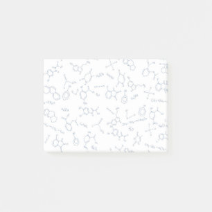 Chemistry scientific symbol pattern post-it notes