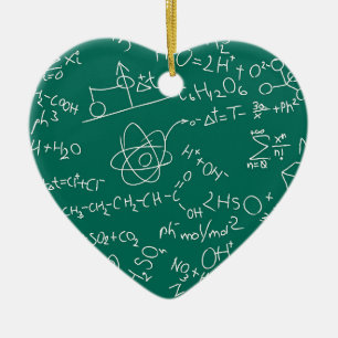 Chemistry scribbles ceramic ornament