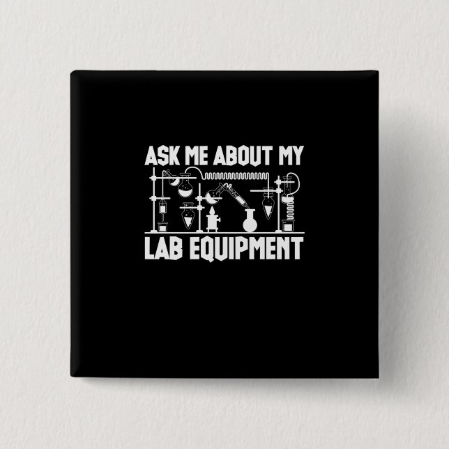 Chemistry Teacher 2 Inch Square Button (Front)