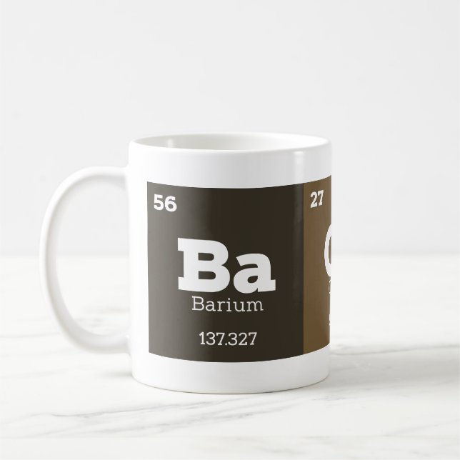 Chemistry Teacher Birthday Gag Periodic Table Coffee Mug (Left)