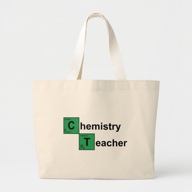 Chemistry Teacher black Large Tote Bag (Front)