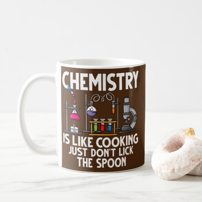Chemistry Teacher Chemist Lab Experiments  Coffee Mug (With Donut)