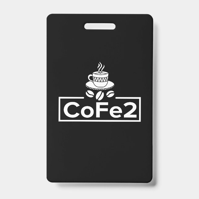 Chemistry Teacher Coffee Lover Badge (Front)