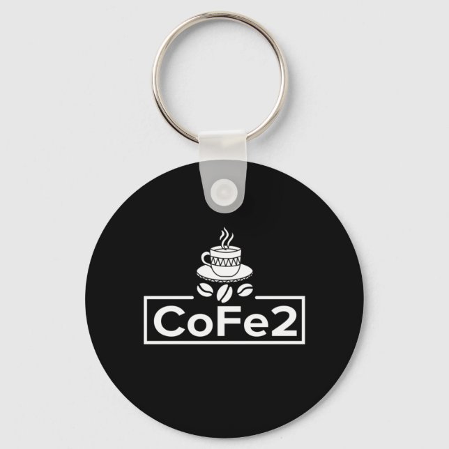 Chemistry Teacher Coffee Lover Keychain (Front)