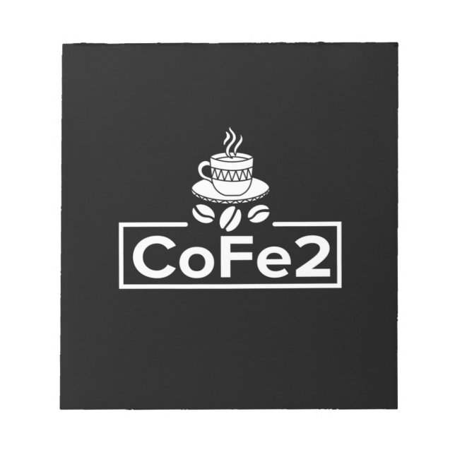 Chemistry Teacher Coffee Lover Notepad (Front)