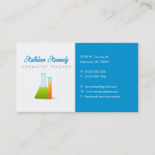 Chemistry Teacher   Science Business Card