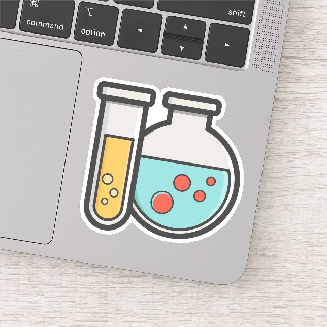 Chemistry Test Tube and Beaker (Detail)