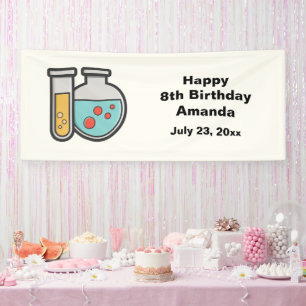 Chemistry Test Tube and Beaker Birthday Banner