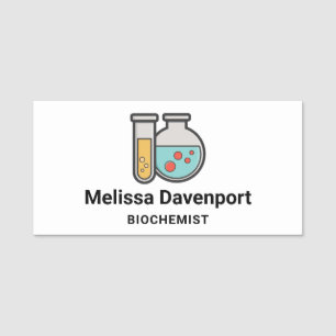 Chemistry Test Tube and Beaker Name Tag