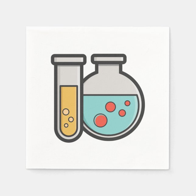 Chemistry Test Tube and Beaker Napkin (Front)