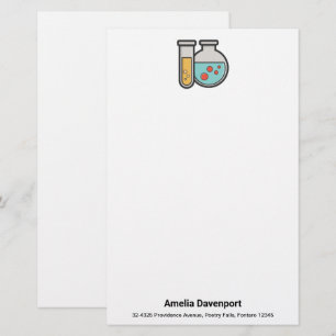 Chemistry Test Tube and Beaker Stationery
