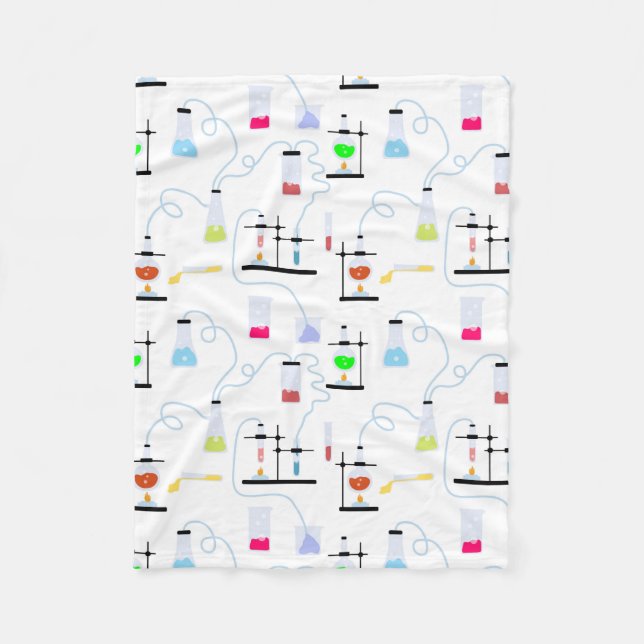Chemistry Test Tubes Lab School Subject  Fleece Blanket (Front)