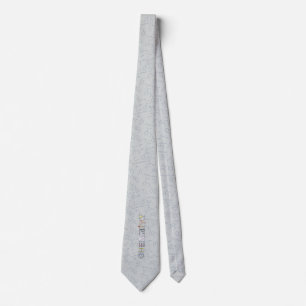 Chemistry typography pattern tie grey