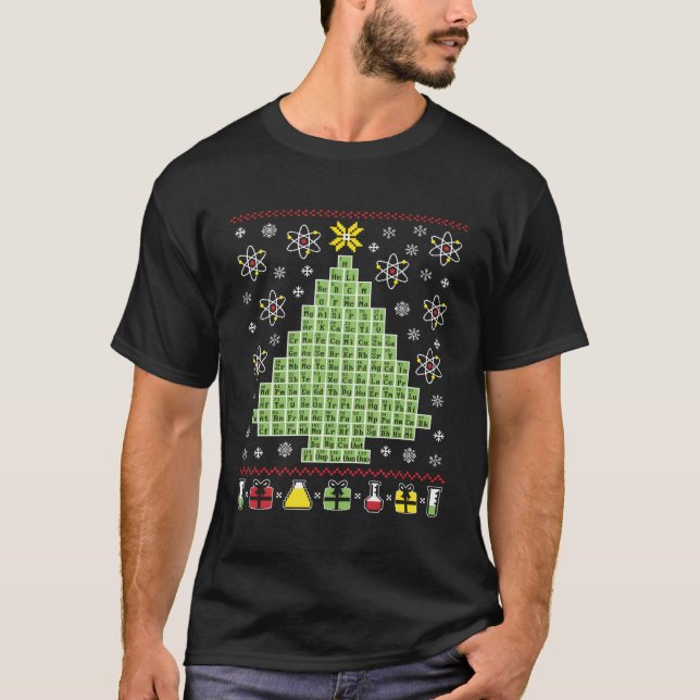 Chemistry Ugly Sweater Xmas Periodic Table Scien F (Front)