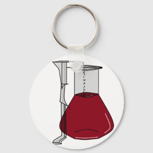 Chemists Chemistry Beakers Test Tubes Solutions Keychain