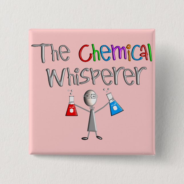 Chemists Humour T-Shirts & Gifts 2 Inch Square Button (Front)