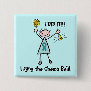 Chemo Bell - Cervical Cancer 2 Inch Square Button