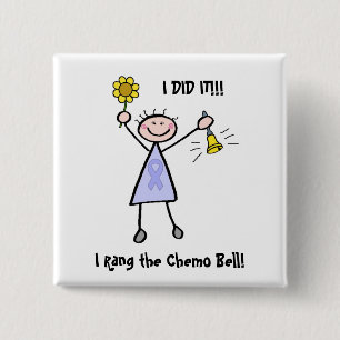 Chemo Bell - Woman General Cancer 2 Inch Square Button
