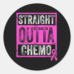 Chemo Breast Cancer Awareness Classic Round Sticker