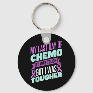 Chemo Cancer Awareness Chemotherapy My Last Day Of Keychain