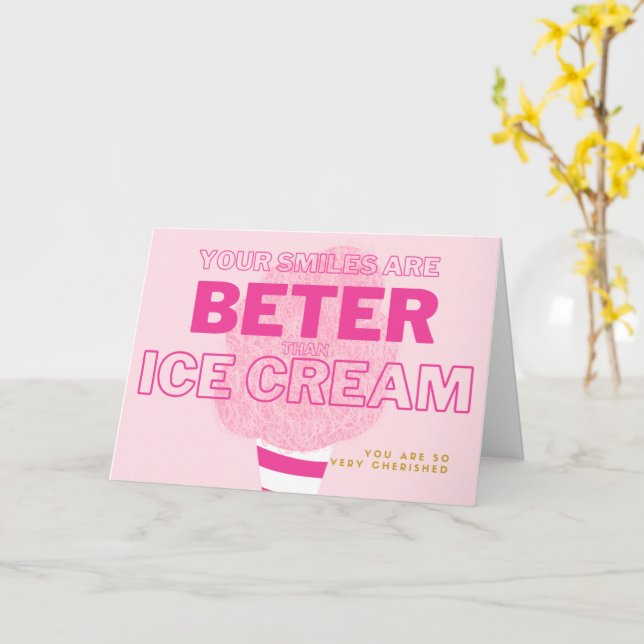 Chemo Cards - Your Smile is Better Than Ice Cream (Yellow Flower)