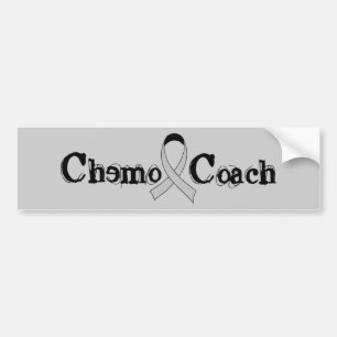 Chemo Coach - Grey Ribbon Brain Tumour / Cancer Bumper Sticker