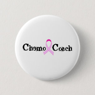Chemo Coach - Pink Ribbon Breast Cancer 2 Inch Round Button