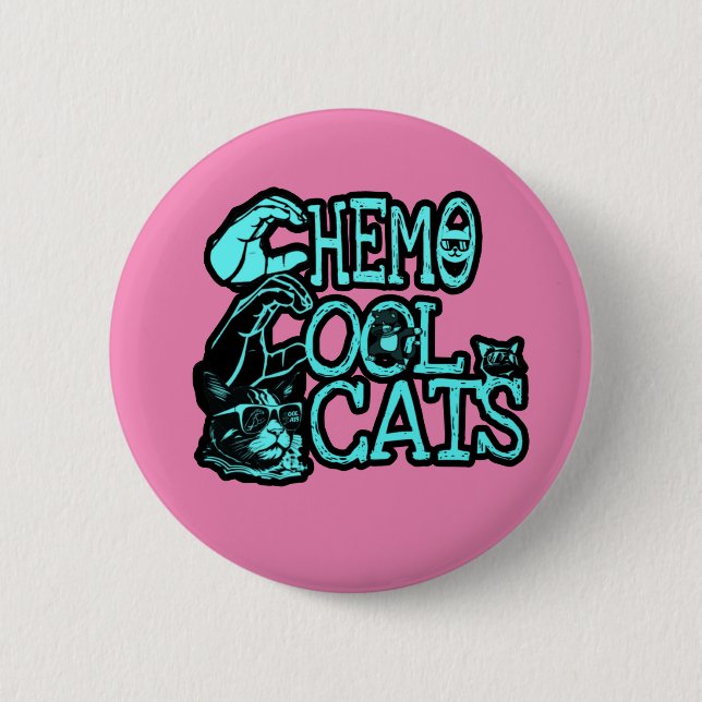 Chemo cool cats Button (Front)