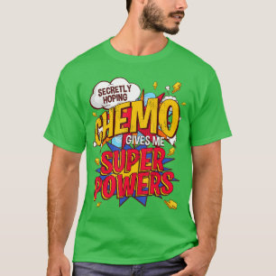 Chemo Gives Me Super Power Pop Comic Breast Cancer T-Shirt
