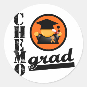 Chemo Grad LEUKEMIA Ribbon Classic Round Sticker