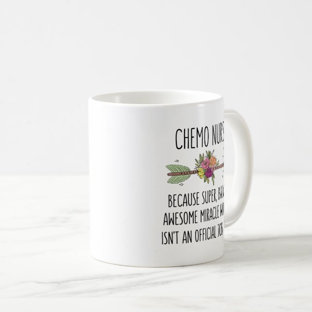 Chemo Nurse Chemotherapy Gift Idea Mug (Front Right)