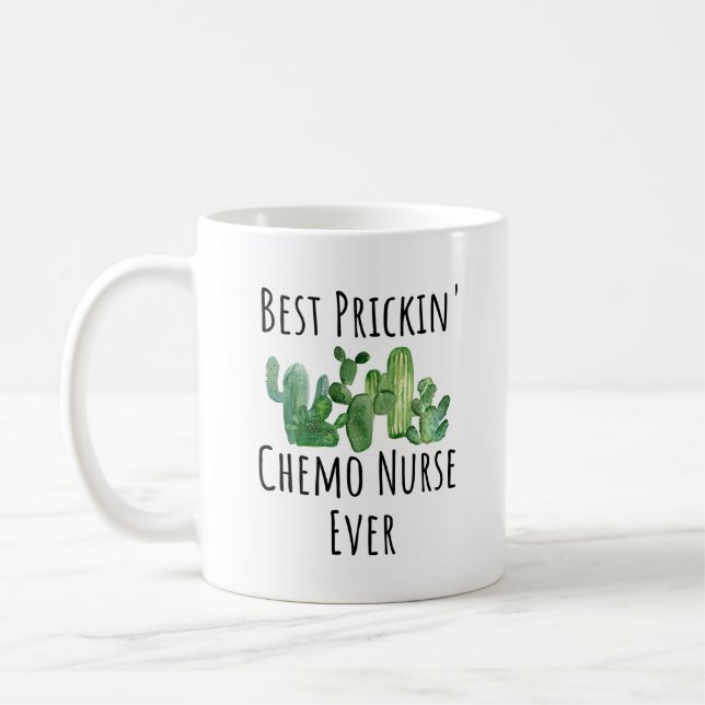 Chemo Oncology Nurse Gift Idea Coffee Mug (Left)