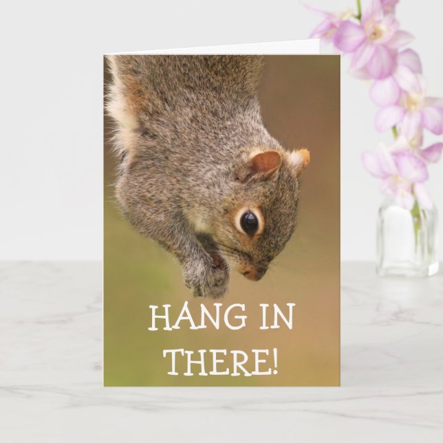 Chemo Support Cute Squirrel Card (Orchid)