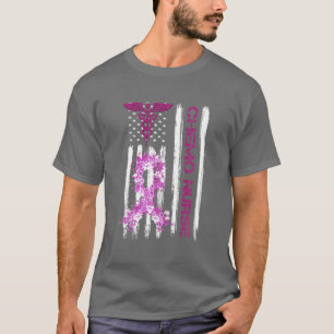 Chemotherapy Nurse Chemo Nurse American Flag Oncol T-Shirt