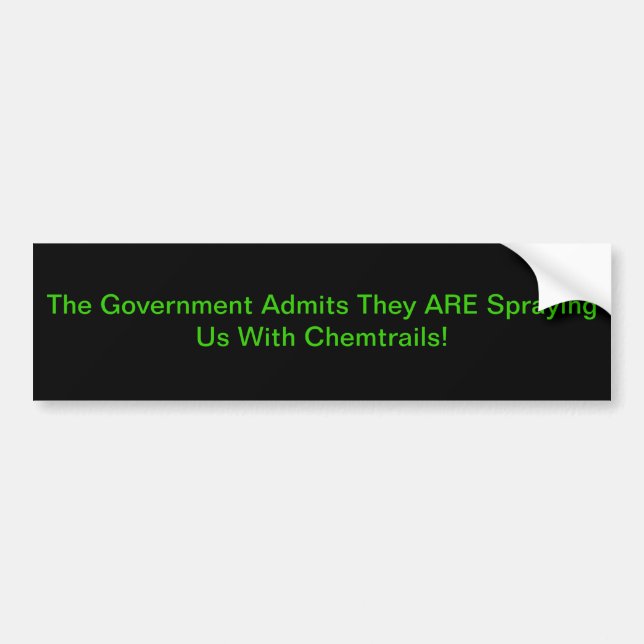 Chemtrails Bumper Sticker (Front)