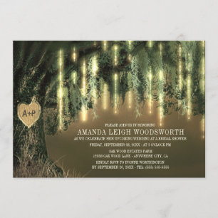 Chêne Arbre Espagnol Moss Bridal Douche Invitation